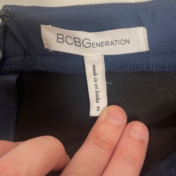 BCBGeneration blue suede mini skirt - Picture 5 of 8